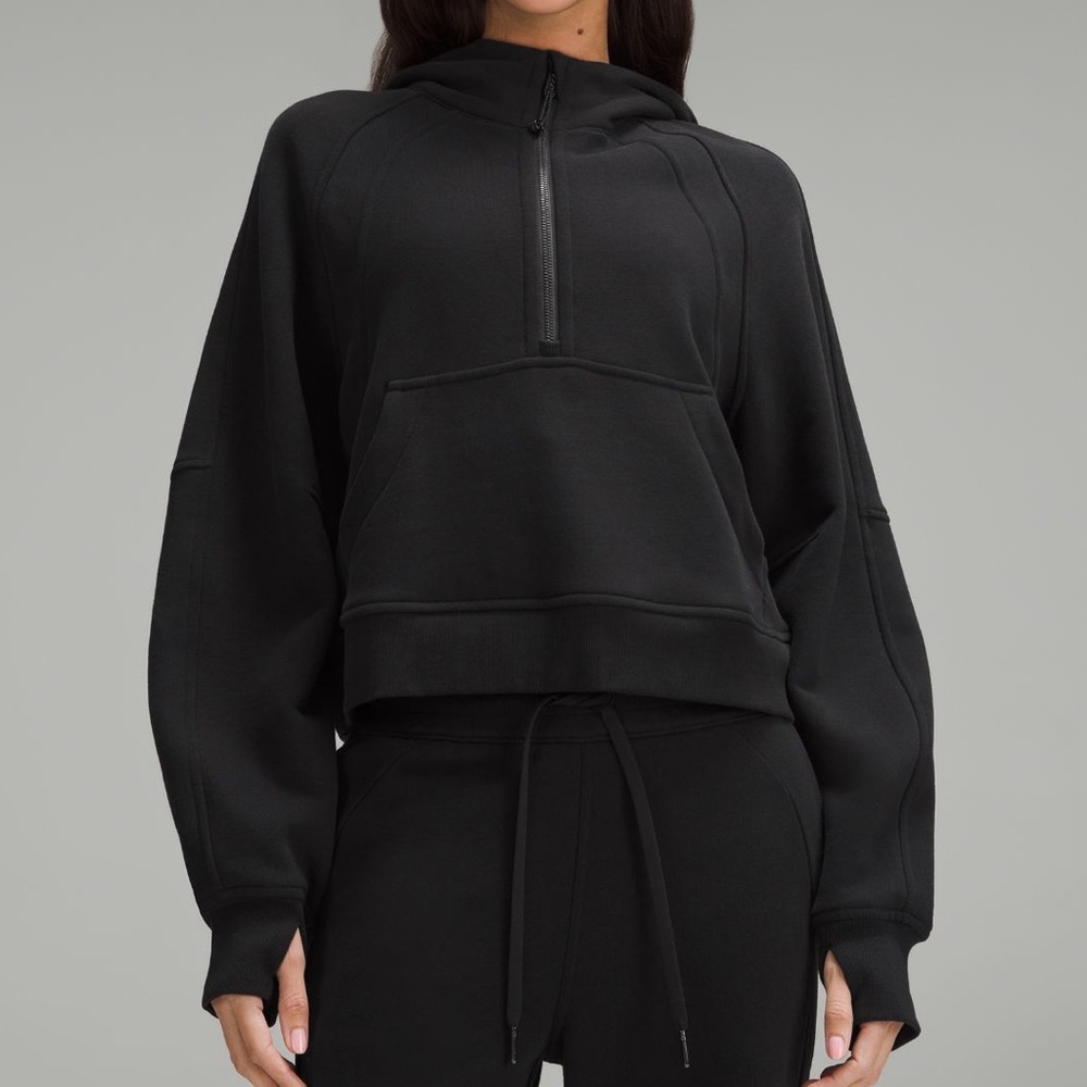 Lululemon Scuba Oversized Half-Zip Hoodie BLACK